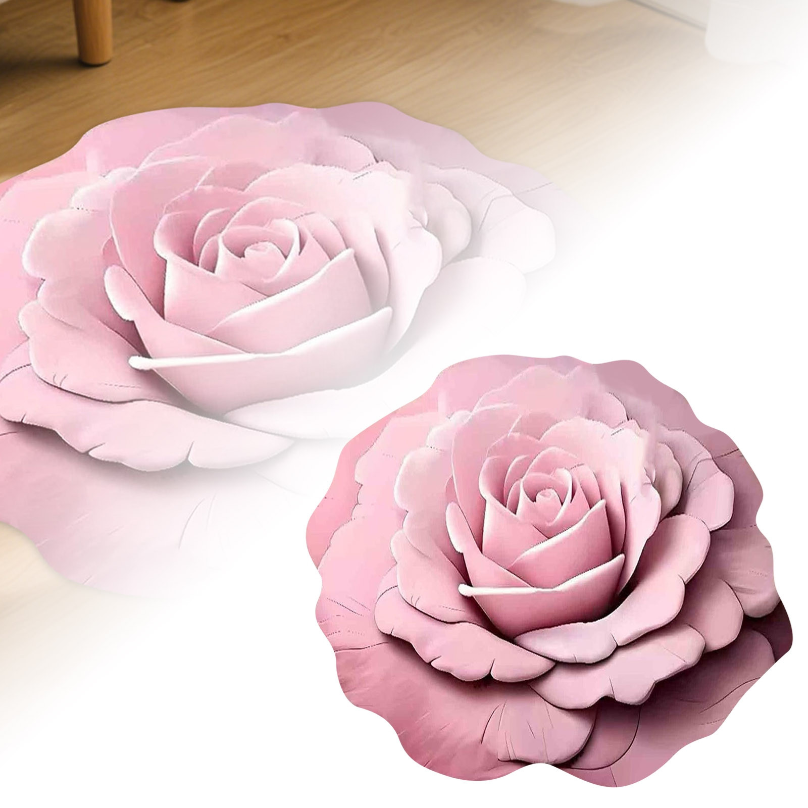 thumbnail image 2 of Alfombra Floral Y De Tierra De Diatomeas Alfombra Con Diseño Floral En 3D Alfombra Doble Antideslizante Y Absorbente Alfombra De Baño De Secado Rápido Para Dormitorio O Vestidor, 2 of 2
